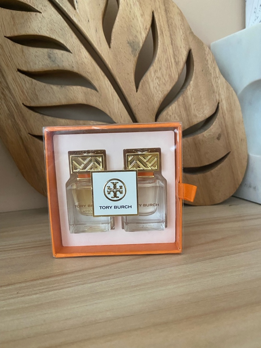 Tory Burch and TB Absolu Mini Fragrance Duo in Gift Box Orange and Gold